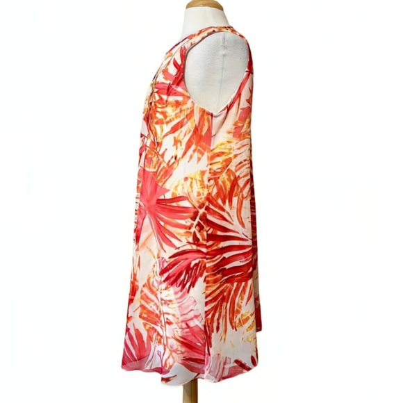 Calvin Klein, Sheer Floral Seath Dress, Fully Lined, Size 14, NWOT - Picture 4 of 11